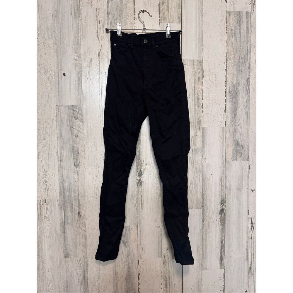 H&M &Denim Shaping Super Skinny Jeans Women’s Size 2 Black Ultra High Waist